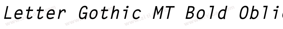 Letter Gothic MT Bold Oblique字体转换